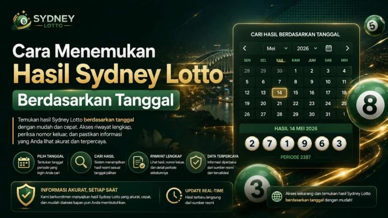 Cara Menemukan Hasil Sydney Lotto Berdasarkan Tanggal