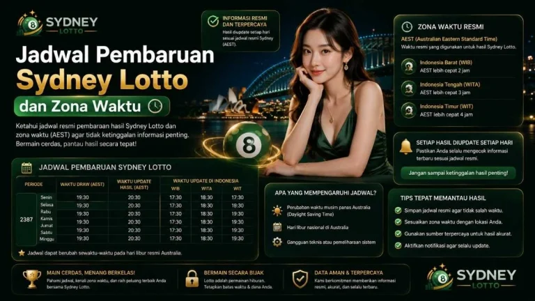 Jadwal Pembaruan Sydney Lotto dan Zona Waktu