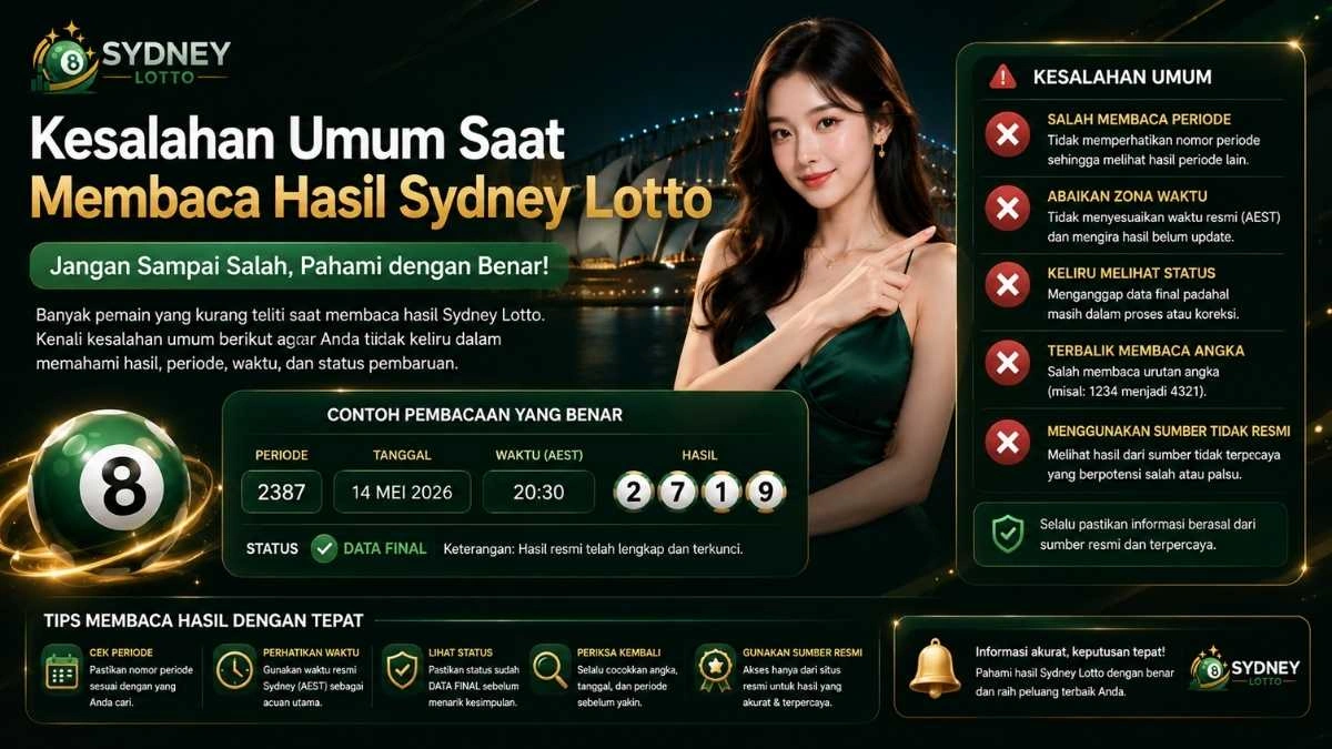 Kesalahan Umum Saat Membaca Hasil Sydney Lotto